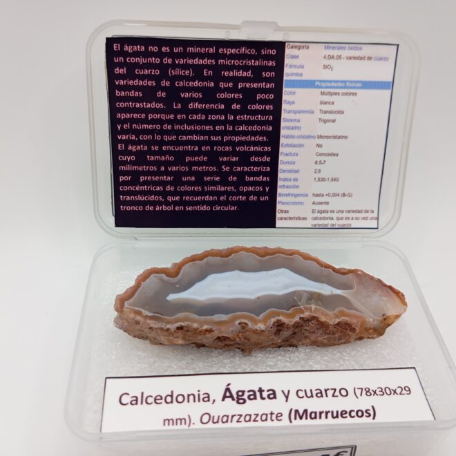 CALCEDONIA, ÁGATA Y CUARZO. OUARZAZATE (MARRUECOS)